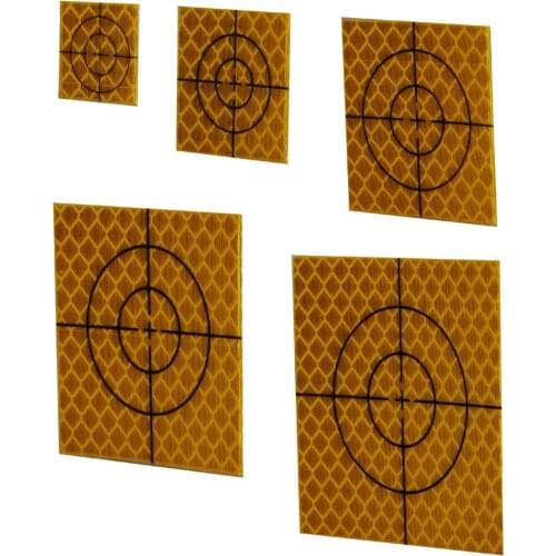 100pcs YELLOW ( orange ) Reflector Sheet Reflective Tape Target Total Station 20/30/40/50/60mm Retro Reflective Target