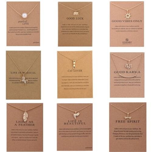 Fashion Simulated Pearl Animal Cat Bird Elephant Dragonfly Circle Necklaces Necklace Pendant Women Jewelry Gifts