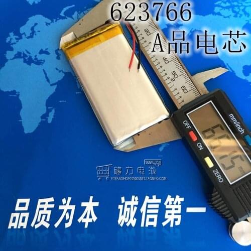 3.7V polymer lithium battery, 623766 1800mAh PSP navigator, charging treasure recorder Rechargeable Li-ion Cell