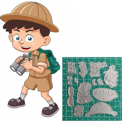 Adventure Teenager Boy Dies Scrapbooking Metal Cutting Christmas DIY Scrapbook Decorations Craft