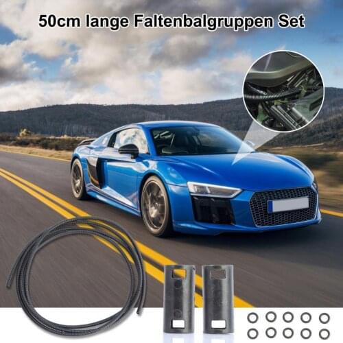 Windshield Washer Hose Kit Universal Kink Resistance Reliable 50cm Flexible Corrugated Tube Kit for Car Washing Exhaust Headers