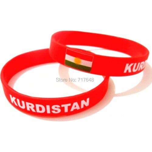300pcs Kurdistan wristband silicone bracelets free shipping by FEDEX