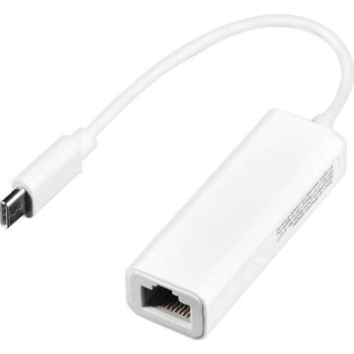 Type C Ethernet Adapter 10/100Mbps Network Card RJ45 Type C USB C Lan Card for Windows Internet Cable