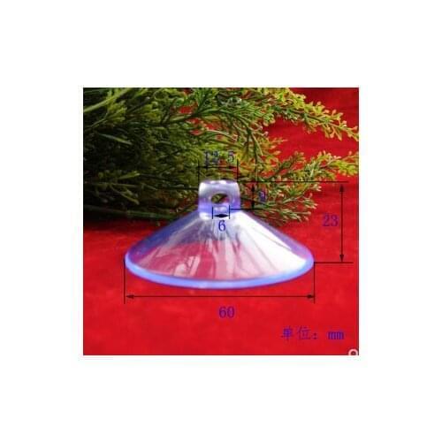 Home storage suckers Wedding car decoration PVC strong transparent vacuum suction cup perforated rubber 6cm glass window plastic