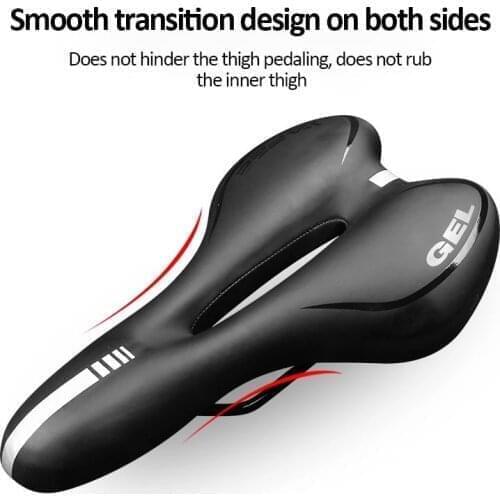 Bike Saddle Silicone Cushion Cycling Seat PU Leather Surface Bicycle Saddle PVC Fabric Soft Mtb Cycling Road Mountain Bike Seat