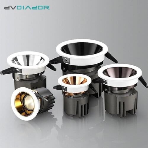 Recessed LED Downlight 18w 15w 7w Anti-Glare Round Recessed Lamp AC 220V 110V LED Spot light For Indoor Bedroom lights Lighting