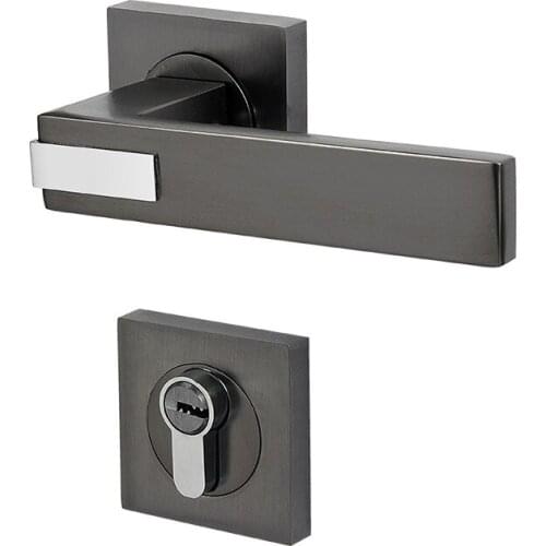 1Set Chinese Modern Interior Wood Door Handle Locks Mute Split Lock Bedroom Home Universal locks GF70