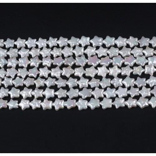 12mm Five Star Pearl Nice Jewelry Accessory Natural White New Shape Beads Strand
