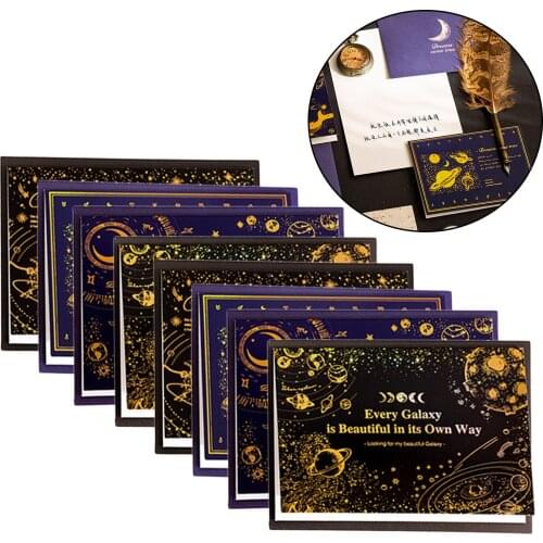 8x Blank Cards and Envelopes Gold Foil Cards Cardstock for Office Home Kids Wedding Birthday Invitations Thank You Party