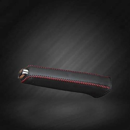 Car Hand Brake Covers Top Layer Leather Case for Volkswagen Jetta VW Handbrake Grips Cover Auto Genuine Leather Handbrake