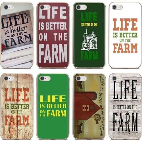 For Samsung Galaxy Note 3 4 5 8 9 S3 S4 S5 Mini S6 S7 Edge S8 S9 S10 Plus Soft TPU Cover Life Better on the Farm Wall Art