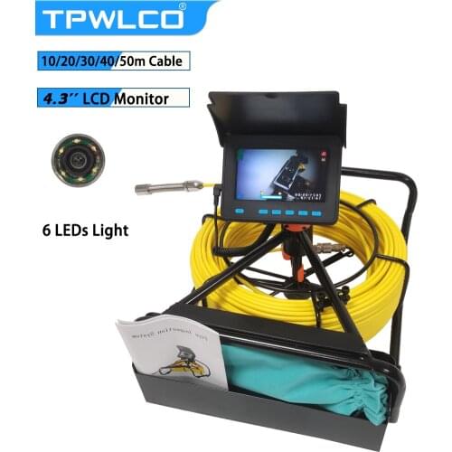 17MM Sewer Pipeline Water Pipe Drain Inspection Borescope Industrial Camera Endoscope Waterproof 10-50m Cable