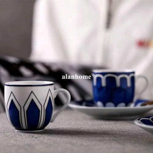 European Luxury Ceramic Espresso Coffee Cups and Saucer Tea Sets