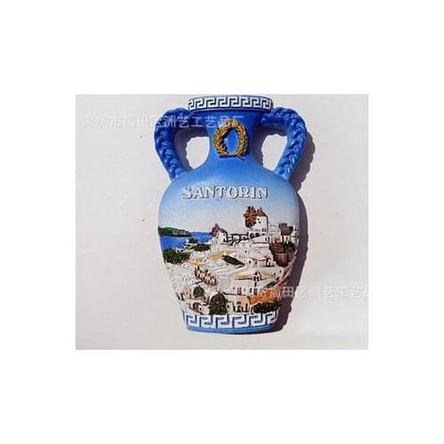 Greece Santorini Mediterranean water bottle Travel fridge stickers