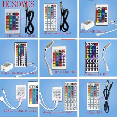 24key/44key dual-head infrared USB wireless MINI IR RF remote RGB LED controller Single card DC5V-24V for ws2812b 5050 strip