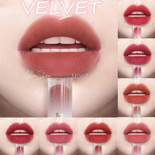Matte Lip Gloss Red Velvet Waterproof Long Lasting Liquid Lipstick Korean Plumper Lips MakeupTint Moisturize Matte Lip Gloss