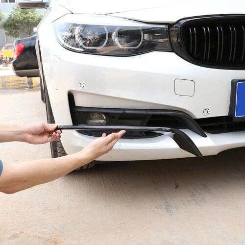 Carbon Fiber Style ABS Plastic Front Fog Lamp Strip Eyelid Trim for BMW 3 Series GT Gran Turismo F34 2013-2018 Model Accessories