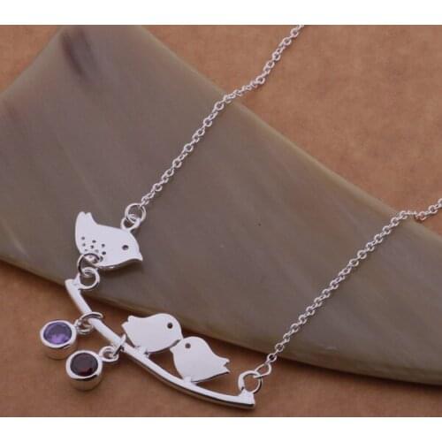 925 sterling silver Necklace, 925 silver fashion jewelry The Three Little Birds /dbbalsia bopakfwa AN572