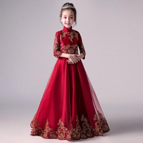 Cloud Little Flower Girls Dresses for Weddings Baby Party Frocks Sexy Children Images Dress Kids Prom Dresses Evening Gowns