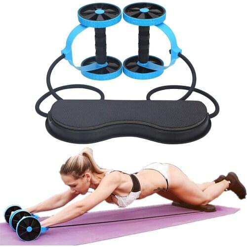 Men Ab Roller Wheel with Resistance Band Women Flex Abdominal Trainer Double Rollers Home Gym Body Fitness Exercise Core Workout