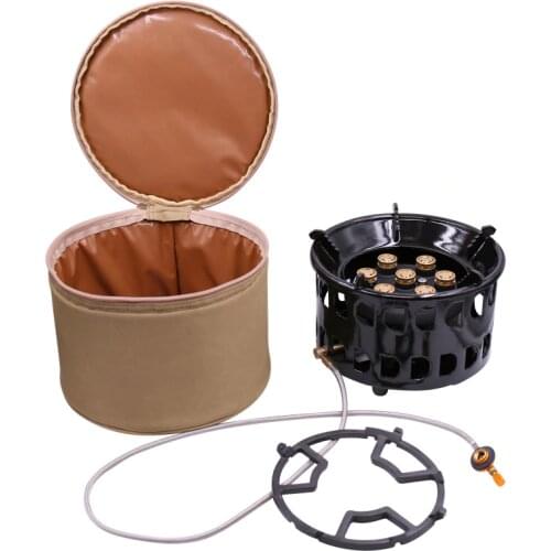 Factory Direct CE Certification High Power Seven Star Stove Seven Head Outdoor Stove Seven Core Portable Camping Stove