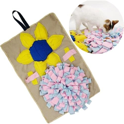 1pc Dog Snuffle Toy Anti-Gulping Non-Slip Flower Shape Puppy Snuffle Mat Dog Sniffing Pad Pet Supplies Dog Favors