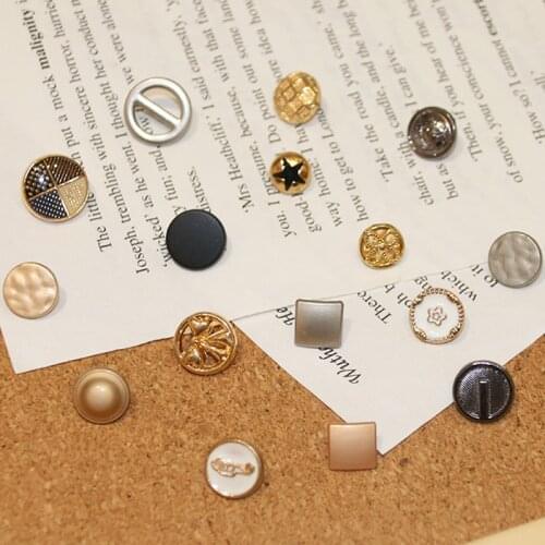 10pcs Buttons For Clothing Shirt Decorative Button Metal Sewing Accessory For Needlework Handmade Material