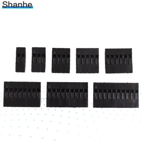 100PCS 2.54mm1P 2P 3P 4P 5P 6P 8P 9P 10P Plastic Dupont Jumper Wire Cable Housing Female Pin Connector