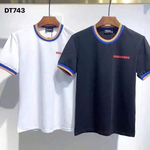 2021DSQ2 High Street Fashion New Mens Print Short Sleeve DT743