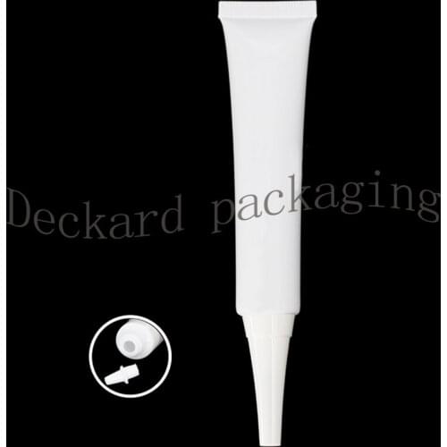 50pcs 30g New Soft Cosmetic Cream Lotion Tube Containers Empty white Tube screw pointed mouth lid