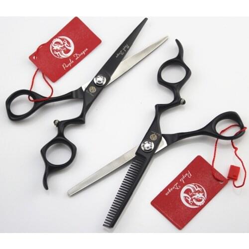 577# 6'' Brand Purple Dragon TOP GRADE Hairdressing Scissor JP 440C 62HRC Barbers Cutting Scissors Thinning Shears Hair Scissors