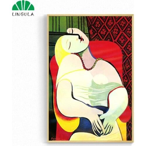 Abstract Painting Pablo Picasso Le Reve Wall Pictures for Living Room Home Wall Decoration Maison Cuadros Decoracion Salon