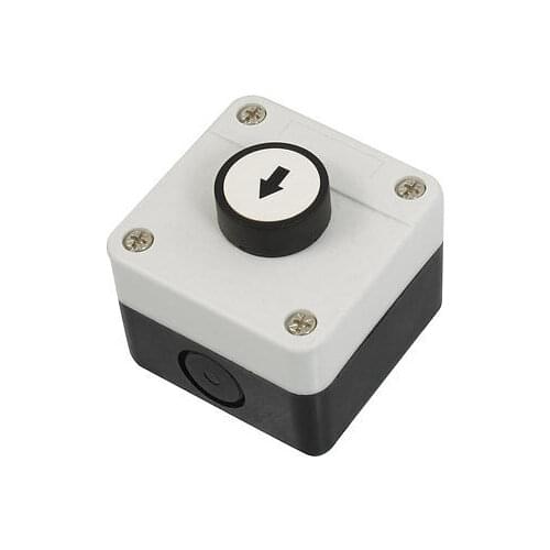 AC 600V 10A White Sign Ignition Momentary Push Button Switch Station N/O