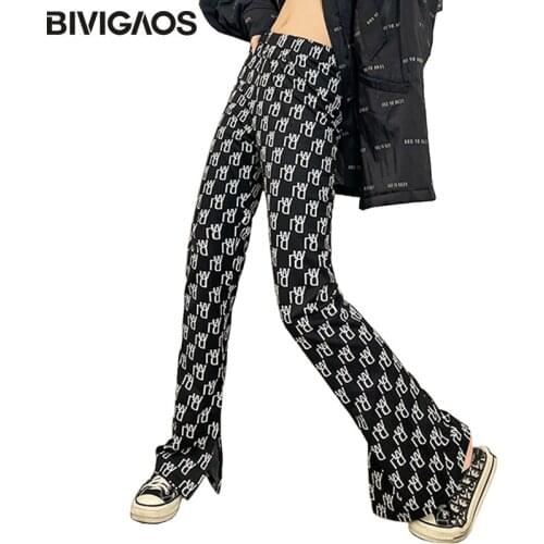 BIVIGAOS Women's Plaid Trousers