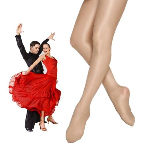 Brand High Quality Girls Ladies Women Shiny Glitter Glossy Shimmer Footed Tights Latin Ballroom Dance Shimmery Collant
