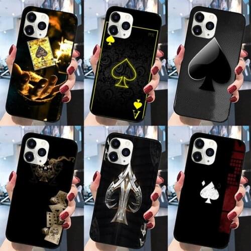 Ace of Spades Playing Card Phone Case for iPhone 11 12 pro XS MAX 8 7 6 6S Plus X 2020 XR Mini