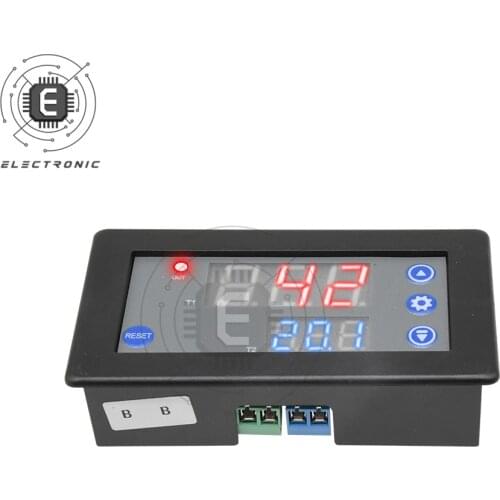 DC 12V Digital Cycle Timer Delay Relay Module with LED Dual Time Display Timing Adjustable Power Supply Thermolator