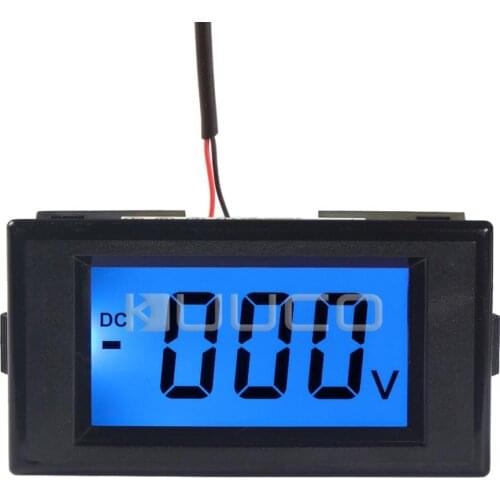 Digital Voltmeter DC 0~600V Blue Backlight LCD Display Volt Meter AC/DC 12V Voltage Meter /Tester/Monitor Meter