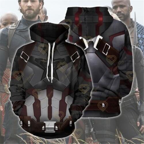 Children America Movie Super Captain Cosplay Hoodies Sweatshirts Endgame Superhero Jacket Hoodies for Adult Men Women