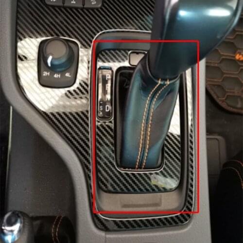 For Ford Ranger Everest Endeavour 2015 2016 2017 2018 2019 Carbon fiber color Gear Shift Panel Cover LHD Accessories