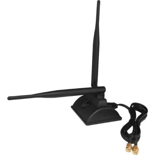 2.4G/5G wifi dual band antenna 5dbi high gain sucker aerial 1m cable with RP SMA connector for wireless net card wifi router
