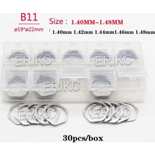 ERIKC B11 1.40MM 1.42mm 1.44mm 1.46mm 1.48mm Diesel Engine Adjustment Shim 30 PCS /Box For Bosch Injection