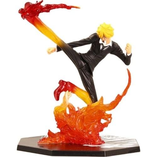 15cm Anime One Piece Luffy Ronoa Zoro Sanji Diable Jambe Sauron Combat Model PVC Action Collection Figure Model Gift