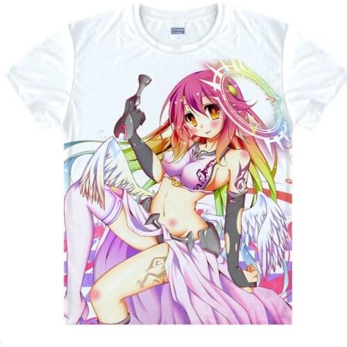 No Game No Life T-Shirt Nogemu Noraifu Shirt Cute Womens T-Shirts Anime clothes cute cool sexy beach t-shirt Japan Anime shirt a