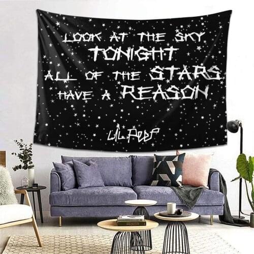 Wall Tapestry Lil Look At The Sky Peep Hippie Tapestry Wall Hanging for Living Room Bedroom Dorm Room Home Decor 150x130cm Tapiz