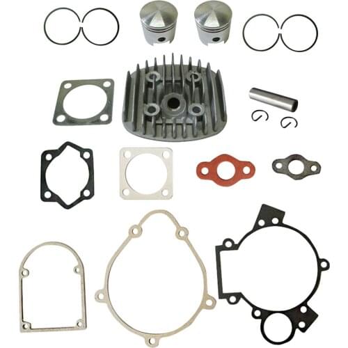 Cylinder Head&2xPiston&Gasket Set&4xPiston Ring For 66/80cc Motorized Bicycle