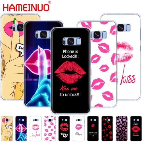 HAMEINUO Kiss me Lips Lipstick Rouge cell phone case cover for Samsung Galaxy S9 S7 edge PLUS S8 S6 S5 S4 S3 MINI