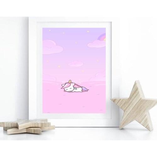 HD Printed unicorn Canvas Nordic Paintings Black White Quotes Wall Pictures Baby Girl Boy Room Decor Creative Home Decoration