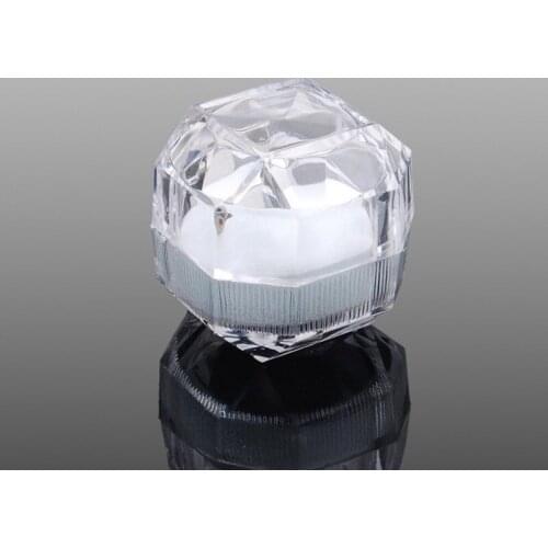 20pcs/lot Hot Sale Jewelry Package Ring Earring Box Acrylic Transparent Wedding Packaging Jewelry Box