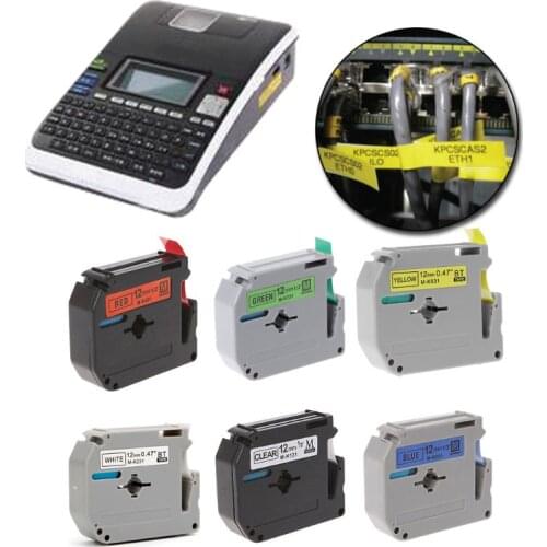 Label Tape Printer Ribbon 12mm Width Series For Brother P-touch Label Maker